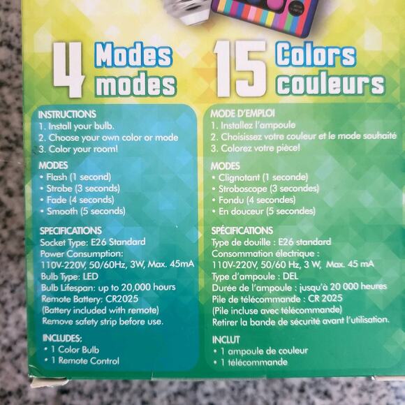 Crayola Remote Controlled Multi-Color LED Bulb. New. Open Box - Picture 4 of 6